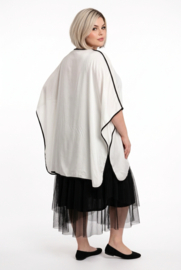 CN-G oversized viscose tuniek wit/zwart