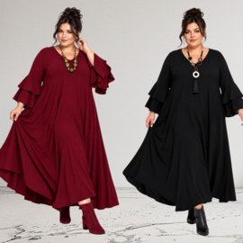Italia Moda viscose crepe A-lijn jurk stretch /in meerdere kleuren