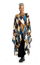 AKH viscose asymmetrisch oversized A-lijn tuniek/top met zakken apart stretch