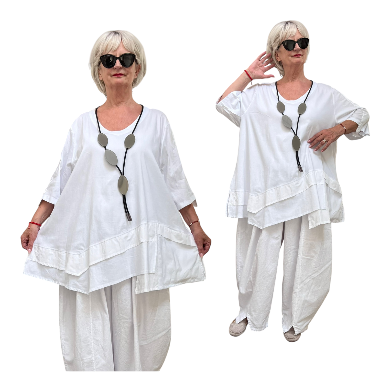 SINNE design.. A- lijn viscose tuniek stretch