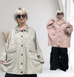 ITALIA  MODA oversized katoen fijn corduroy blazer/jas /stretch/apart/in meerdere kleuren