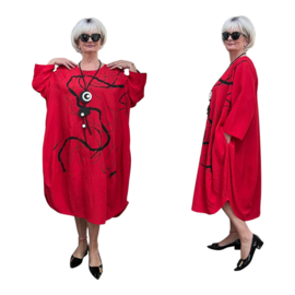 Zedd Plus oversized viscose jurk met zakken apart
