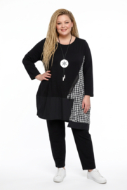 Vincenzo Allocca oversized viscose A-lijn tuniek tuniek zwart/wit