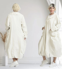 AKH viscose A-lijn zomer jas apart /stretch /wit/zwart/stretch 