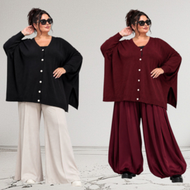 ITALIA oversized viscose mix gebreide vest/top/in meerdere kleuren