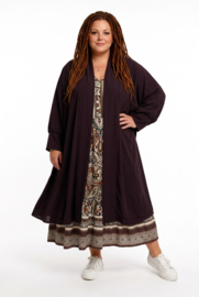 AKH oversized chique A-lijn blazer/vest met zakken apart