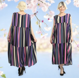 AKH oversized viscose  mix A-lijn  jurk apart/stretch