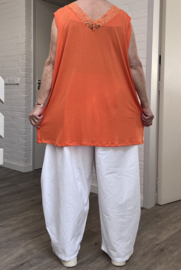 ITALIA viscose jersey basics top met kant/in meerdere kleuren