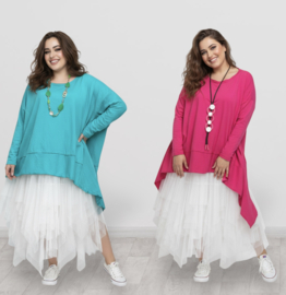 Mercy oversized katoen top stretch /in meerdere kleuren