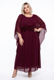 ITALIA MODA oversized chiffon A-lijn met bloemen/ apart