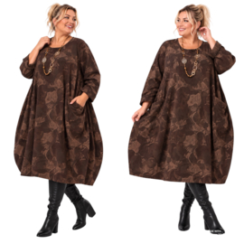 LaBass oversized fijn corduroy katoen ballon jurk