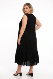 Moonshine katoen A-lijn jurk zwart /stretch