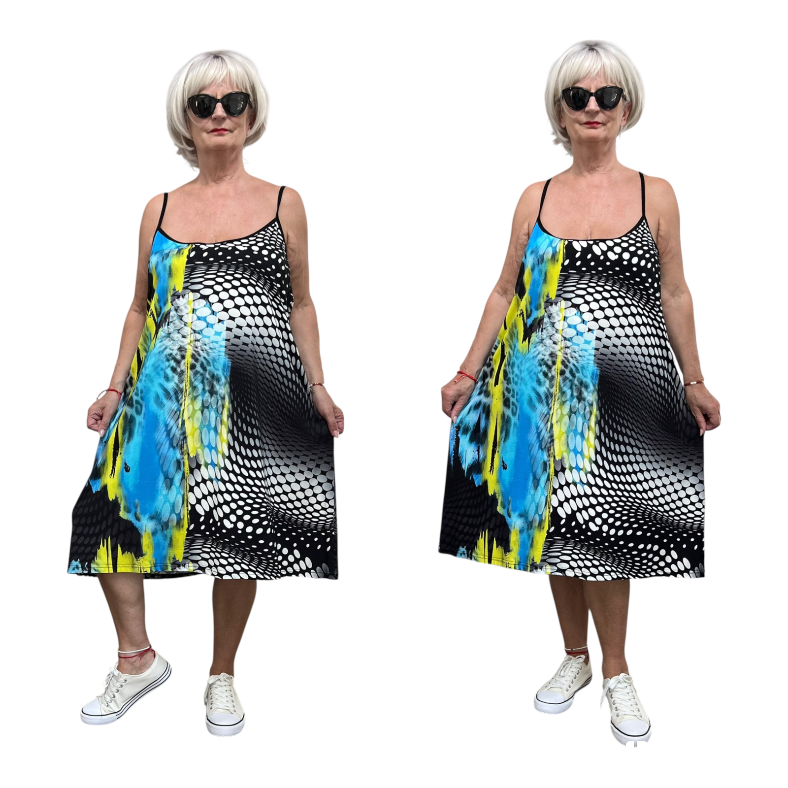 Ophilia viscose A-lijn tuniek/jurk  stretch