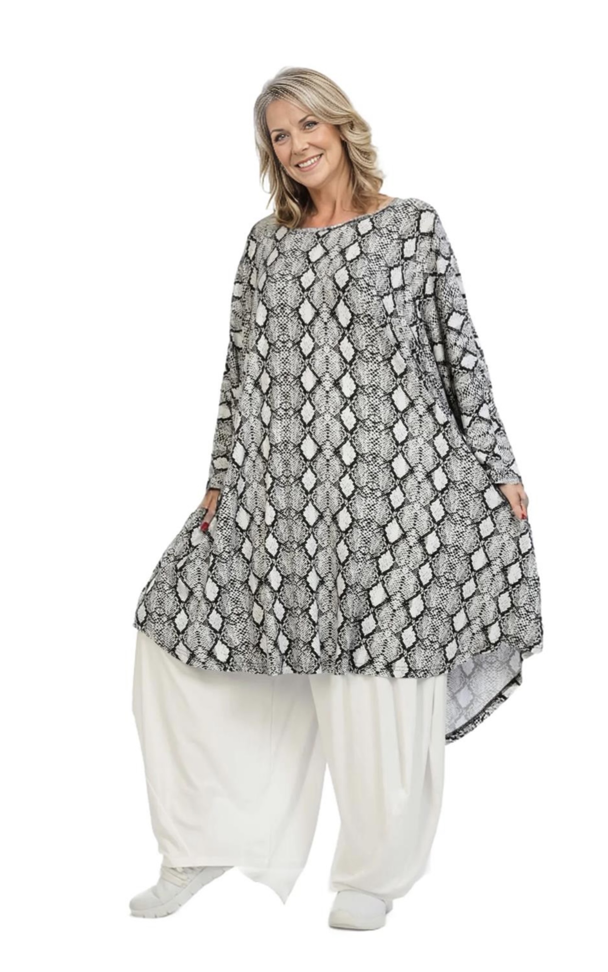 AKH oversized viscose A-lijn tuniek/jurk /apart/stretch