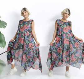AKH oversized chique chiffon A-lijn  jurk/overjurk /tuniek apart