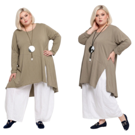 Moonshine katoen tricot A-lijn tuniek stretch apart