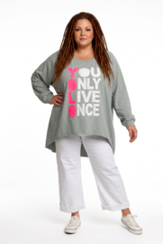 ITALIA oversized katoen top stretch /in meerdere kleuren