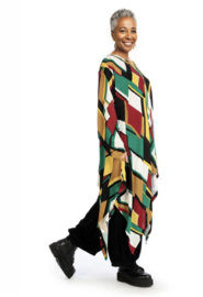 AKH viscose asymmetrisch oversized A-lijn tuniek/top met zakken apart stretch