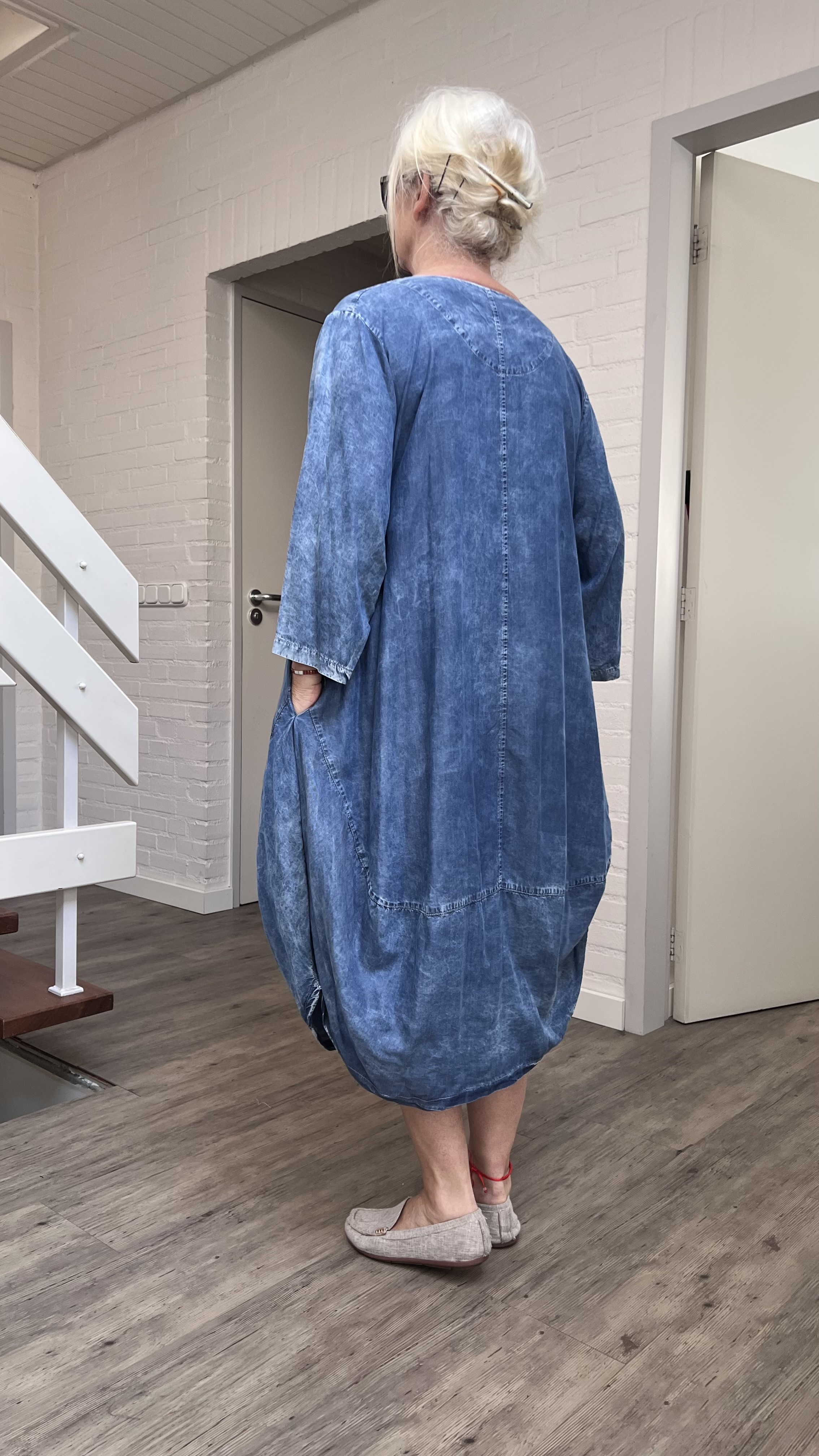 Zedd Plus tencel jeans ballon jurk