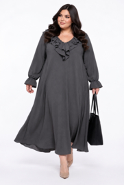 Italia Moda viscose crepe A-lijn jurk stretch /in meerdere kleuren