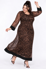 ITALIA MODA oversized chiffon A-lijn wijde jurk gevoerd