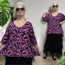 Ophilia viscose A-lijn tuniek  stretch