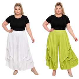 Moonshine katoen wijde broek tricot/stretch apart/in meerdere kleuren
