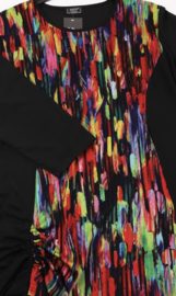 AKH oversized viscose A-lijn jurk met zakken apart stretch