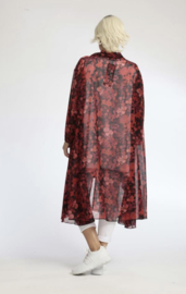 AKH oversized A-lijn chiffon tuniek/hemd/jurk met ritssluiting