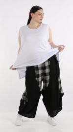 AKH viscose ballon broek zwart/grijs