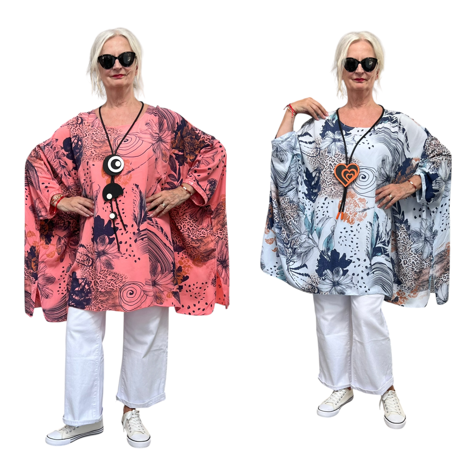SEVENstyle viscose tuniek/poncho/niet doorschijnend/in meerdere kleuren