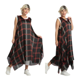 AKH oversized chique chiffon A-lijn  jurk/overjurk /tuniek apart