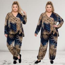 R.A.F.A.Y viscose  setje vest/top + broek apart/stretch