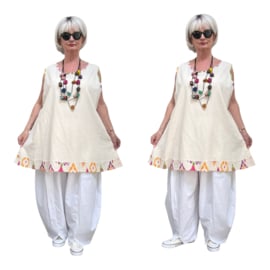 Vincenzo Allocca oversized katen/linnen top/ apart