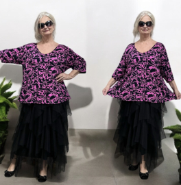 Ophilia viscose A-lijn tuniek  stretch