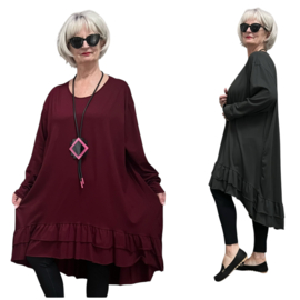 ITALIA MODA oversized katoen A-lijn tuniek stretch/in meerdere kleuren