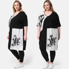 CN-G viscose jurk /zwart /stretch