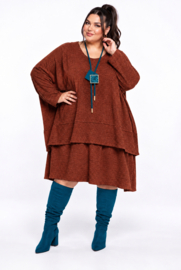 ITALIA  oversized viscose winter jersey mix jurk apart/stretch /in meerdere kleuren