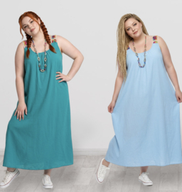 Sissi viscose wijde zomer jurk  stretch / meerdere kleuren