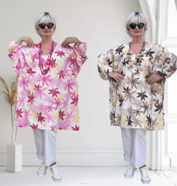 ITALIA MODA oversized katoen mousseline tuniek/in meerdere kleuren