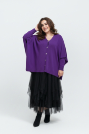 ITALIA oversized viscose mix gebreide vest/top/in meerdere kleuren