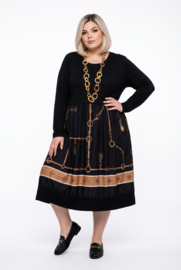 ITALIA MODA katoen/viscose jurk met zakken /stretch