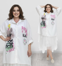 ITALIA oversized viscose blouse/hemd