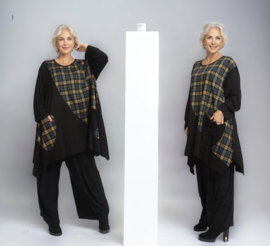 AKH  oversized  viscose tuniek/jurk zwart /stretch