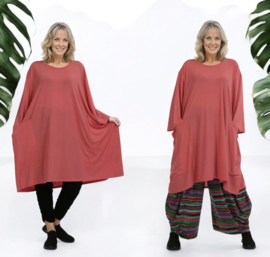 AKH oversized viscose mix  A-lijn tuniek apart stretch