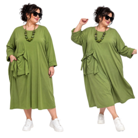 ITALIA MODA katoen jurk met zakken /stretch/in meerdere kleuren