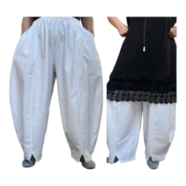 Moonshine katen/linnen look ballonbroek apart wit