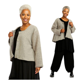 AKH oversized A-lijn blazer/vest apart stretch