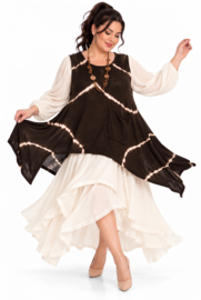 Moonshine de modieuze kleuring oversized  gebreide tuniek/top /in meerdere kleuren