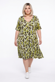 Ophilia viscose A-lijn jurk/ stretch